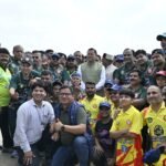 सीएम धामी के शॉट से गूंजा मैदान, उत्तरांचल प्रेस क्लब क्रिकेट टूर्नामेंट का भव्य आगाज़